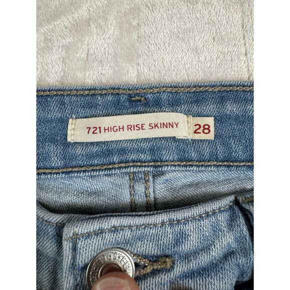 Levi's Strauss & Co Women's 721 High Rise Skinny Size 28 USED - Picture 4 of 8